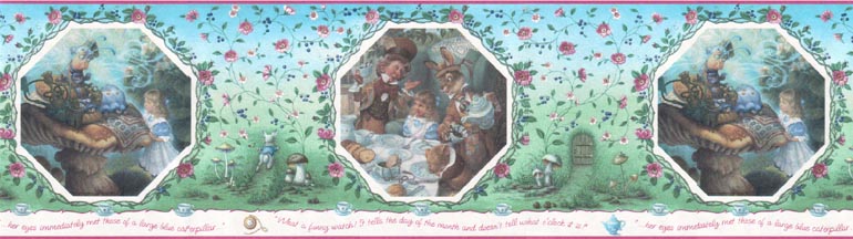 Alice In A Wonderland WF103361 Wallpaper Border