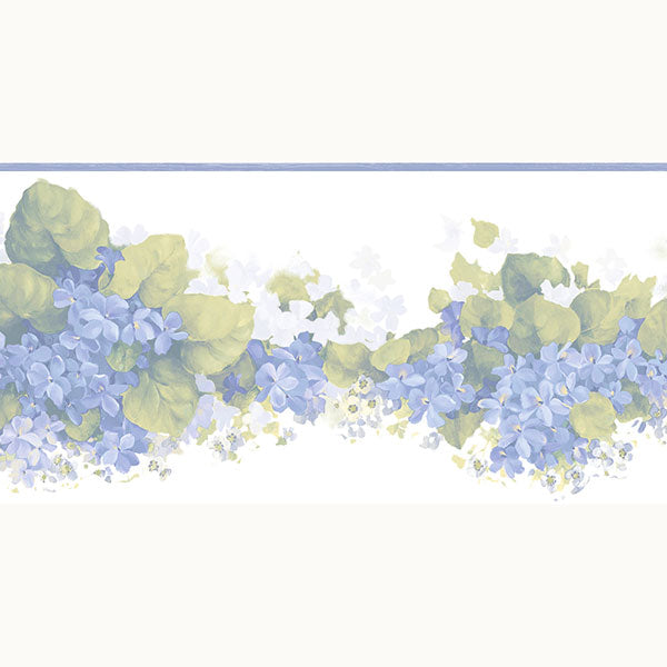 Blue Kristen Bouquet CO77196DC Wallpaper Border