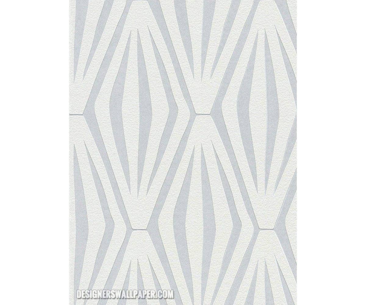 Graphic Geometric White Metallic 944016 Wallpaper