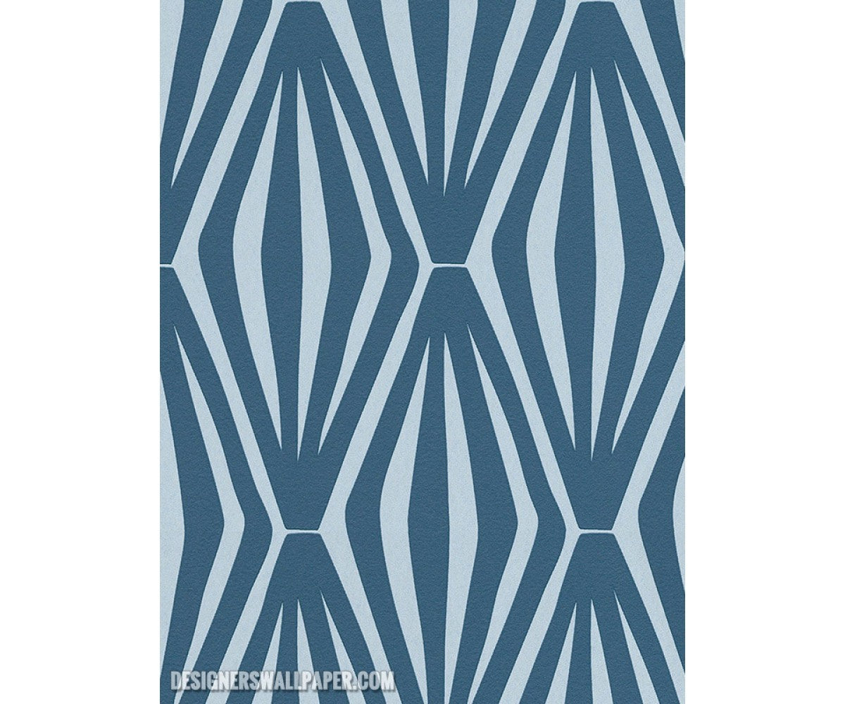 Graphic Geometric Blue Metallic 944030 Wallpaper