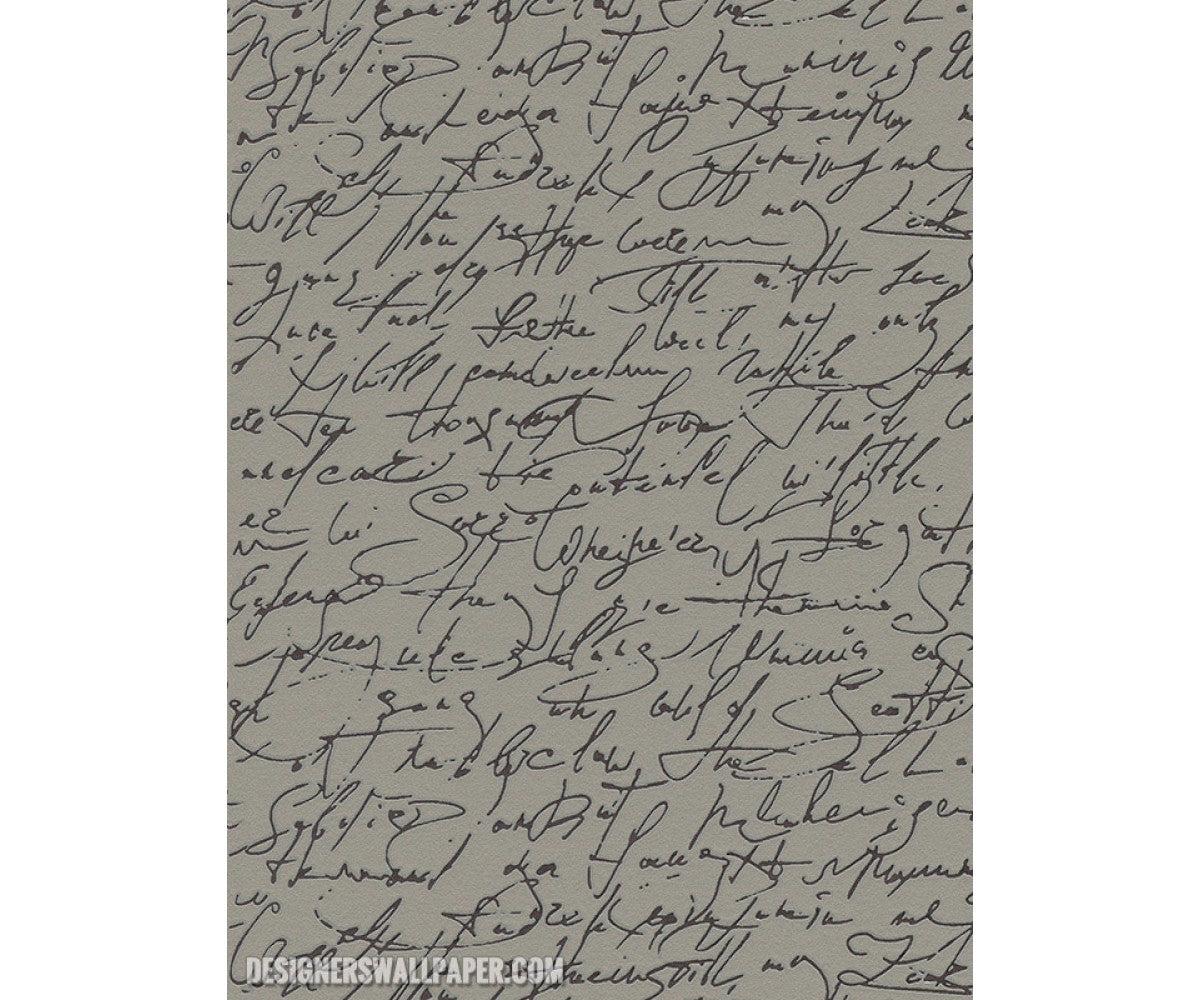 Handwritten Letter Grey Black Metallic 944832 Wallpaper