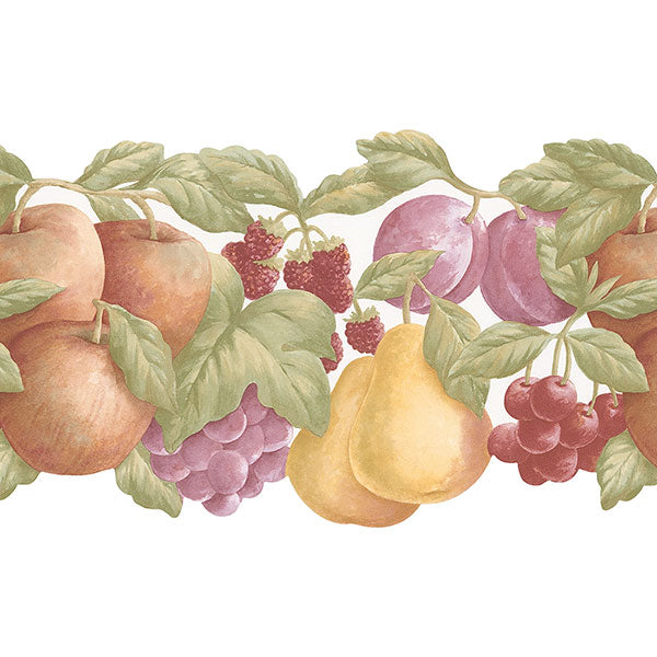 Red Yellow Fruit Vine FK78452DC Wallpaper Border