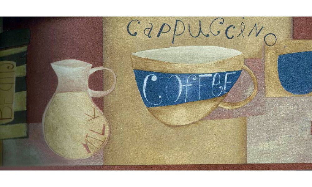 Brown White Milk Coffee CU78236 Wallpaper Border