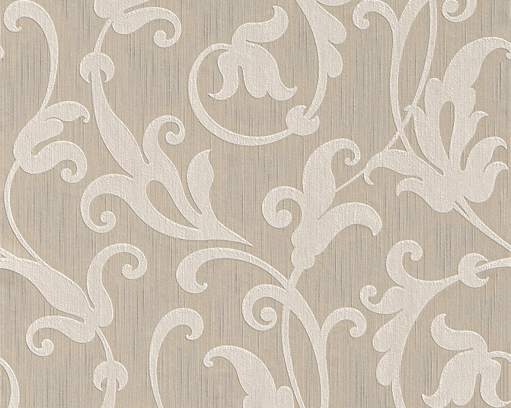 Beige Metallic Tessuto 954901 Wallpaper