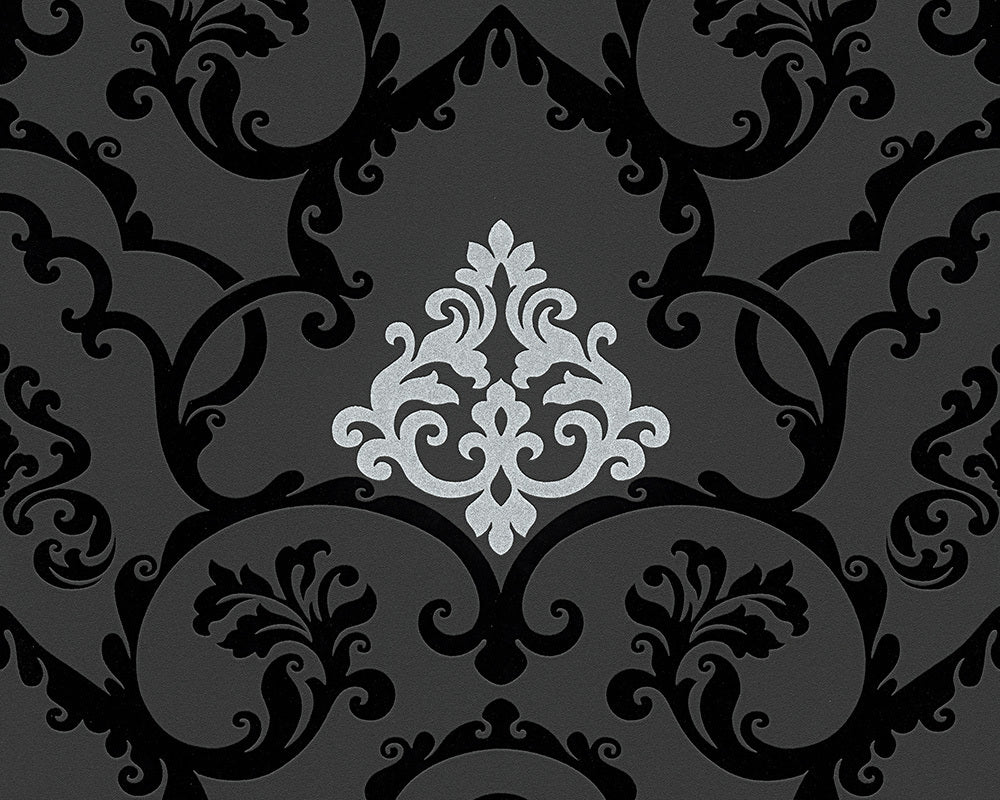 Metallic Black Black & White 3 955381 Wallpaper