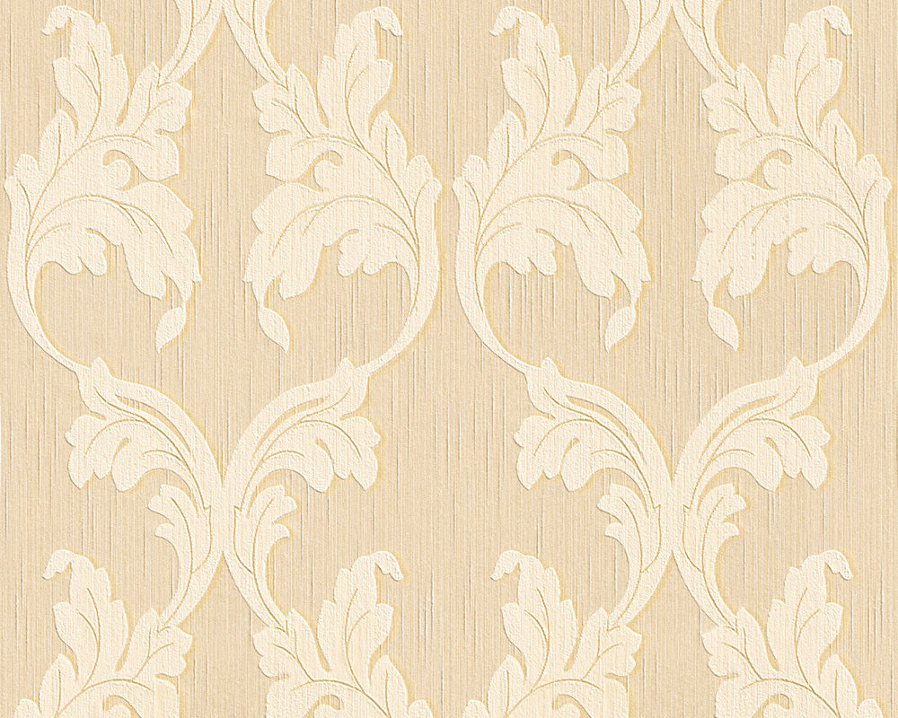 Beige Yellow Tessuto 956282 Wallpaper