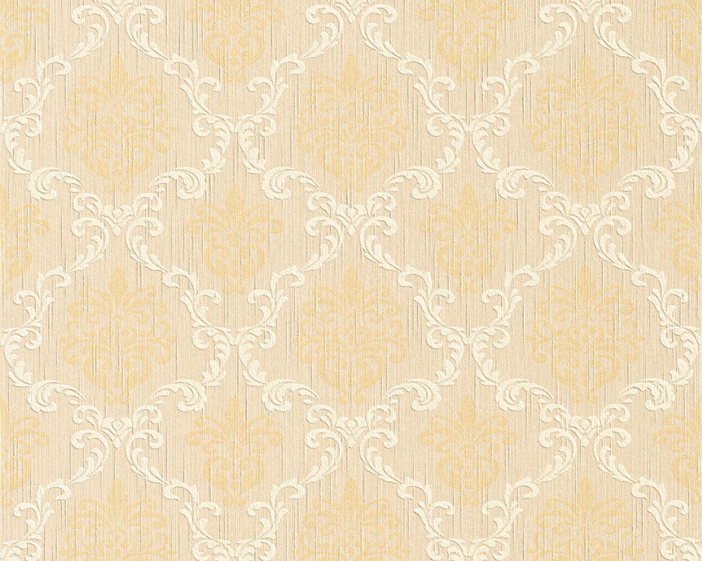 Beige Yellow Tessuto 956292 Wallpaper