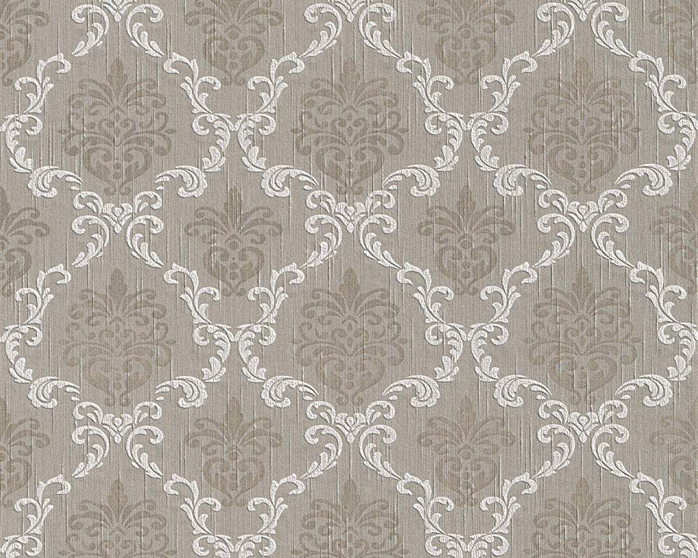 Beige Grey Tessuto 956296 Wallpaper