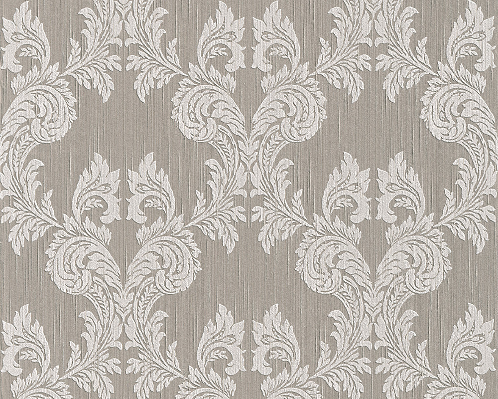 Beige Grey Tessuto 956306 Wallpaper