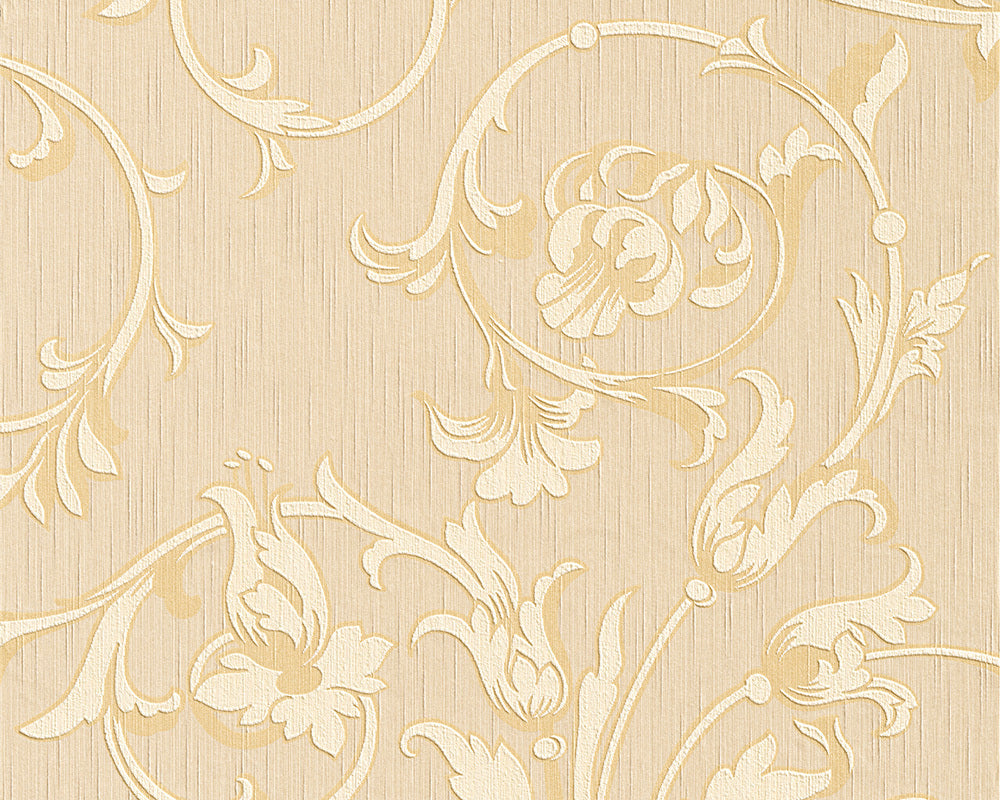 Beige Yellow Tessuto 956332 Wallpaper