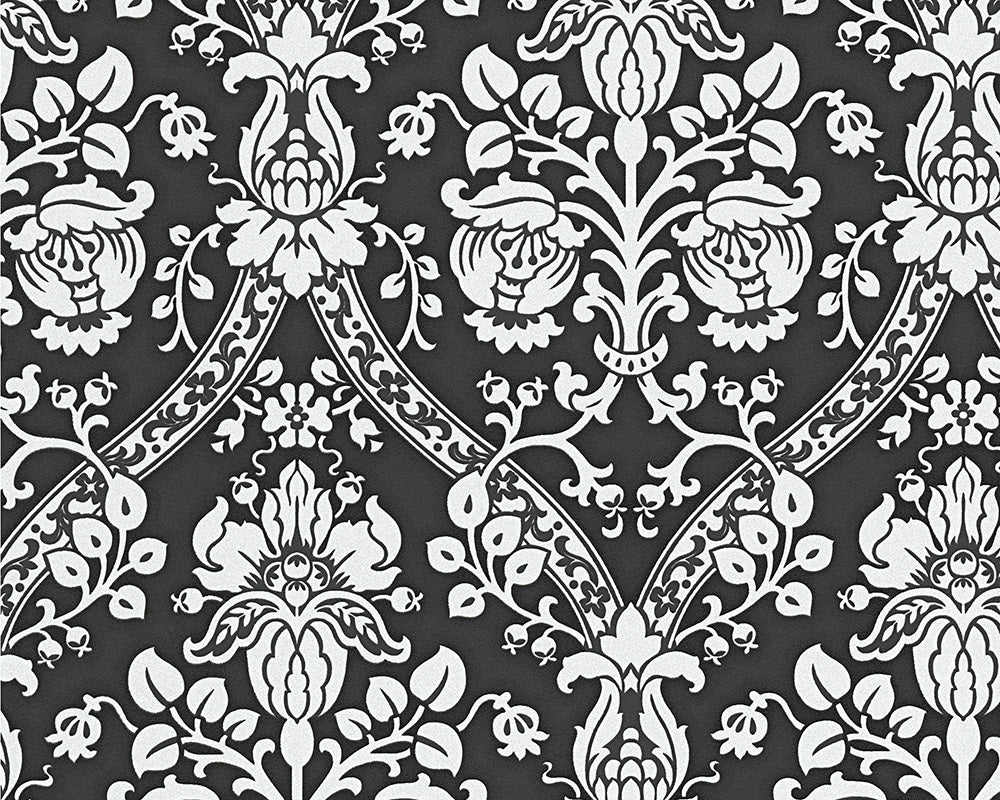 Metallic Black Black & White 3 956895 Wallpaper