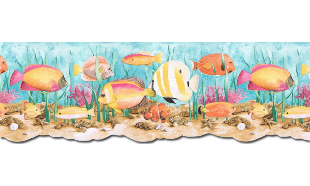 Acquarium PB58034DB Wallpaper Border