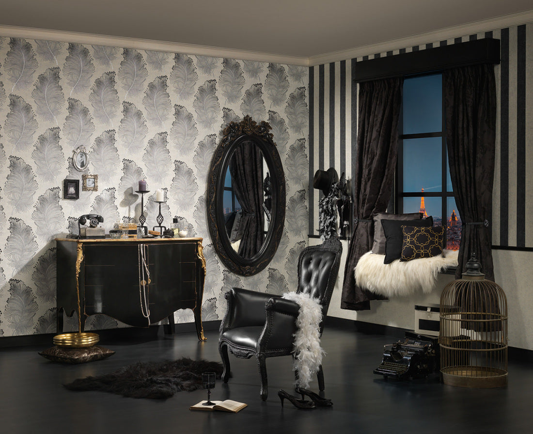 Metallic Black Bohemian Burlesque 960456 Wallpaper