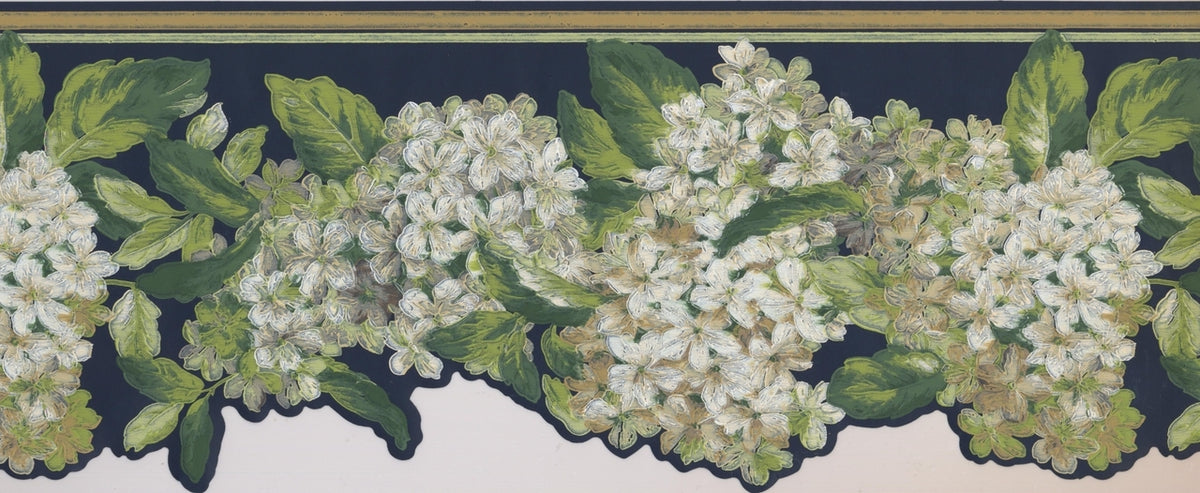 Garden Arabis White Flower AK7439B Wallpaper Border