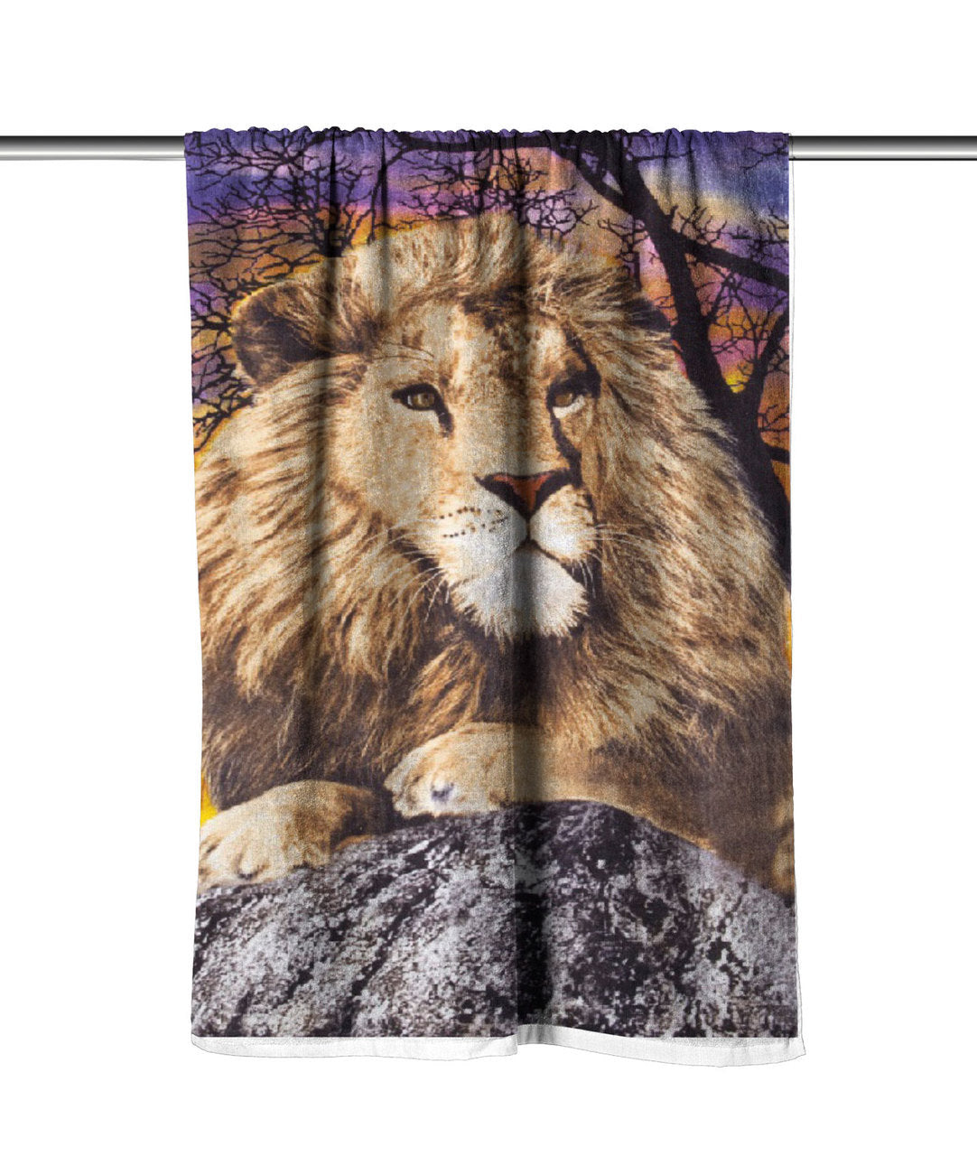 Lion Of The Mountain Velour Beach Towel