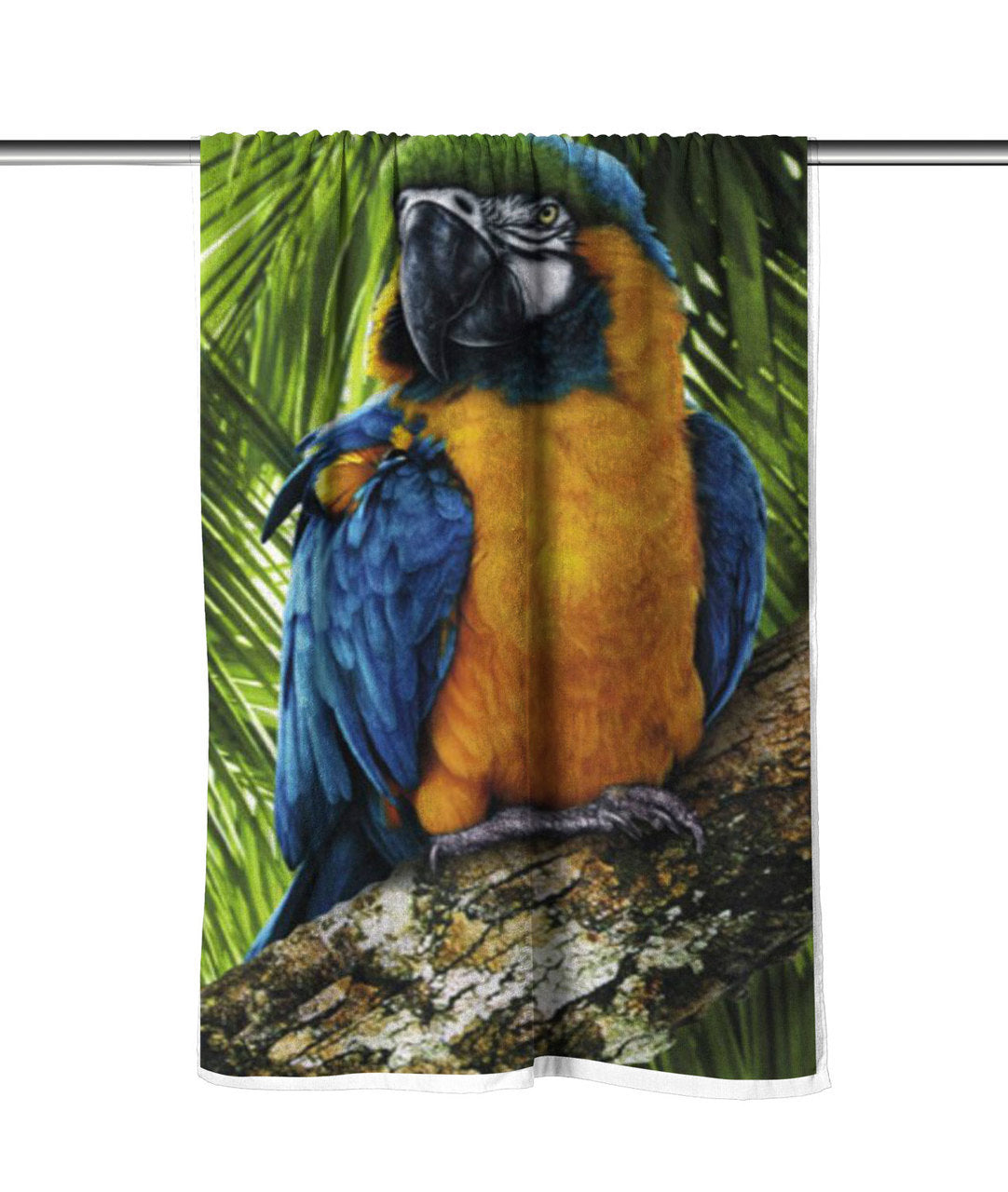 Tropical Bird Velour Beach Towel