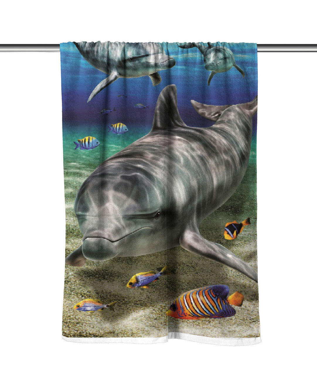 Brightness Dolphins Velour Beach Towel