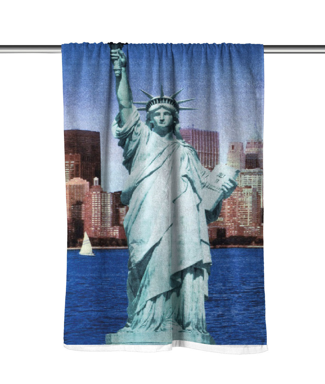 Statue Of Liberty Velour Beach Towel