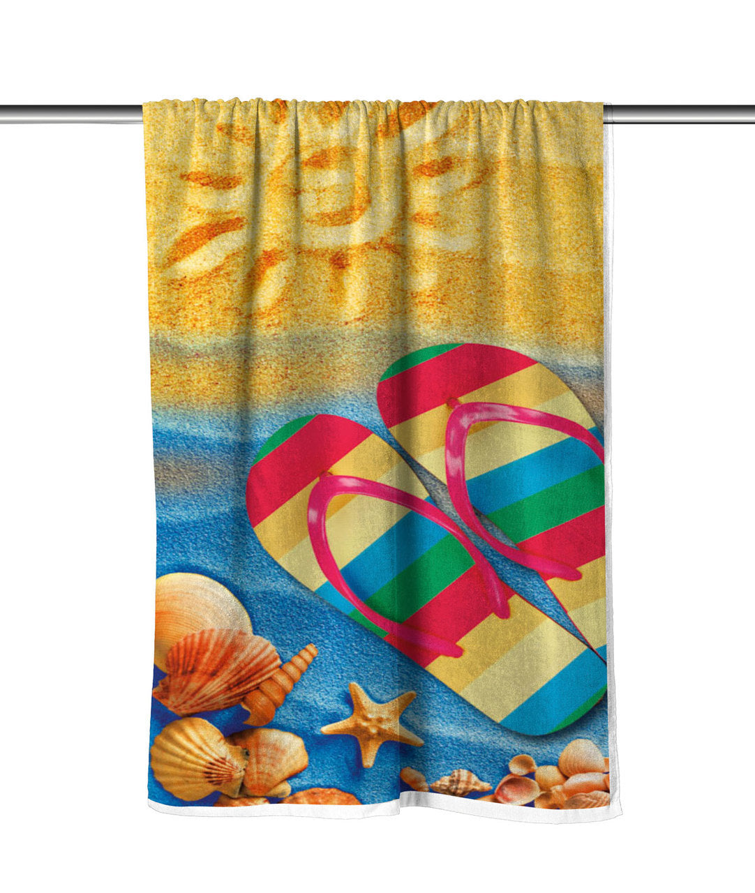 Sunny Beach Velour Beach Towel