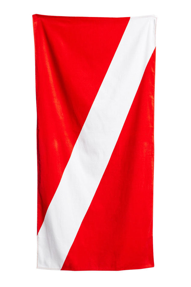 Diver Flag Velour Beach Towel