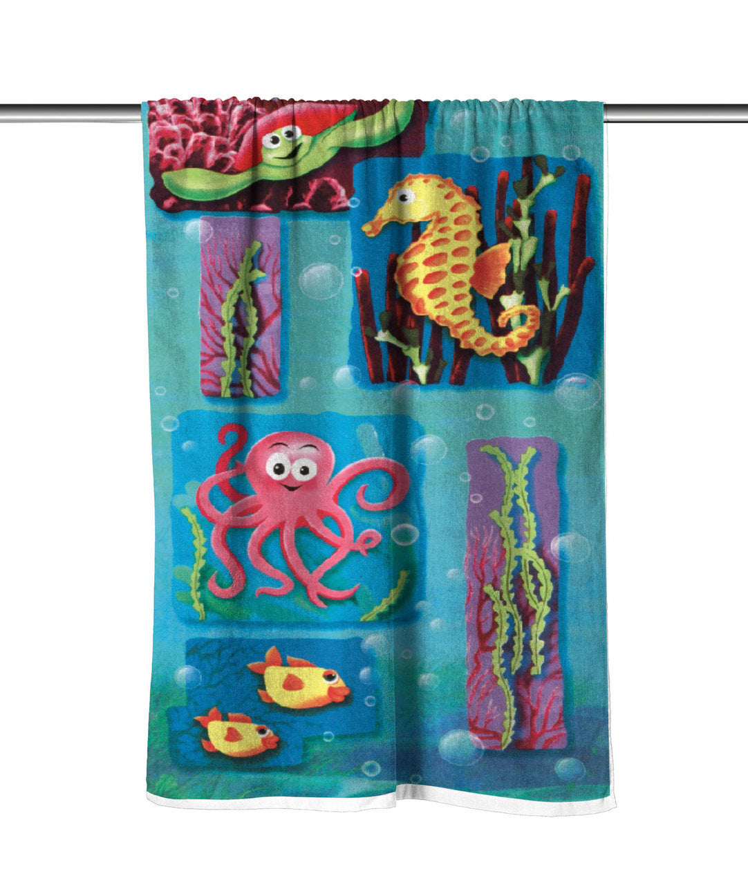 Bubbles II Velour Beach Towel