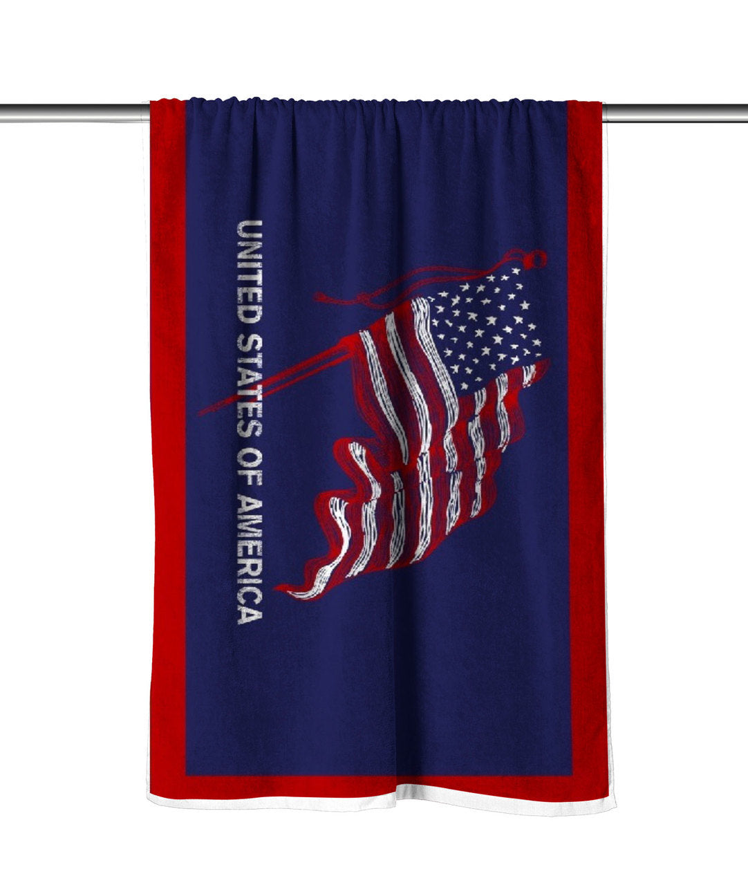 USA American Flag Vintage Velour Beach Towel