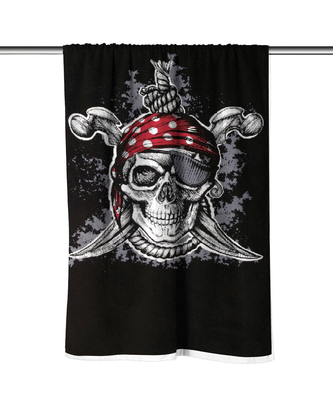 Pirates Flag Velour Beach Towel