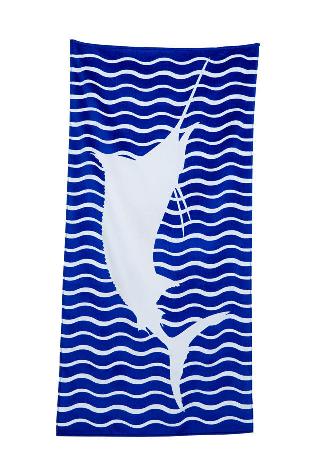 Marlin Velour Beach Towel