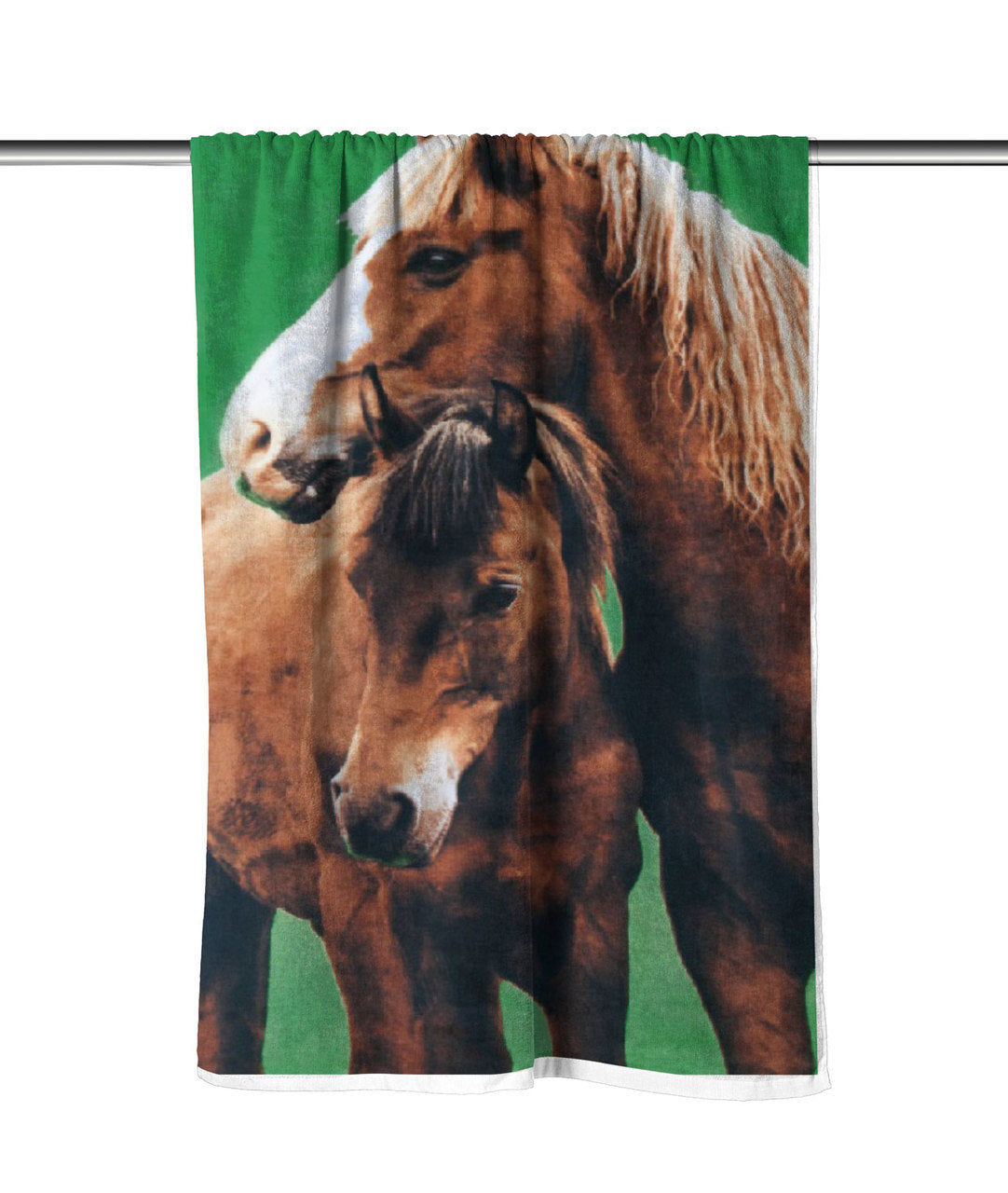 Country Horses Velour Beach Towel