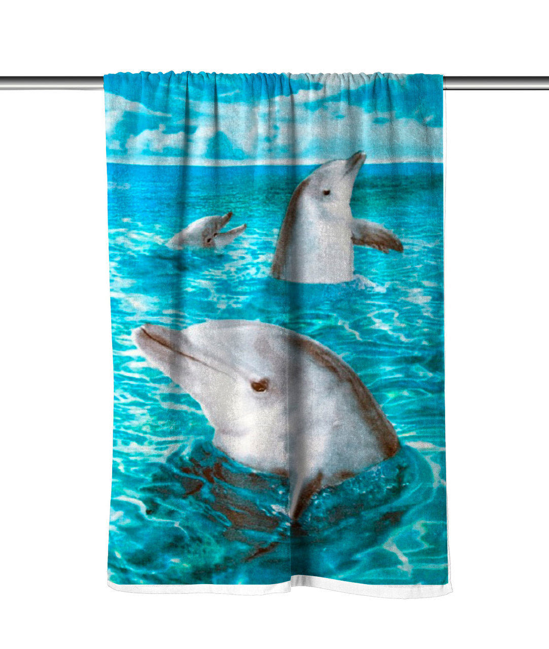 Dolphins III Velour Beach Towel