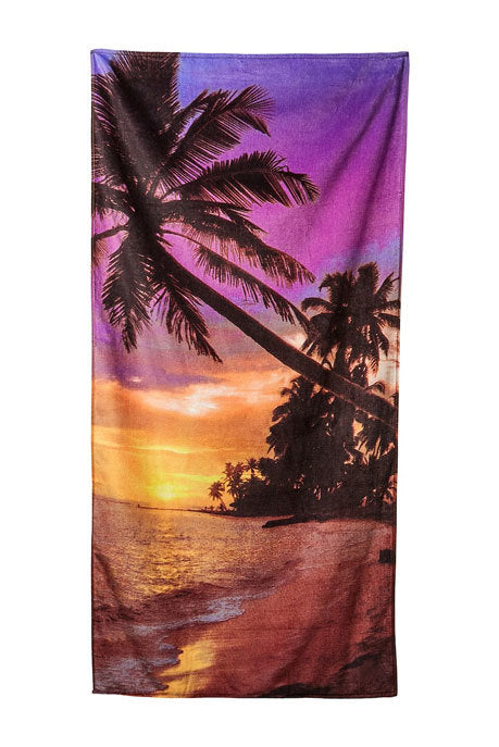 Sunset II Velour Beach Towel