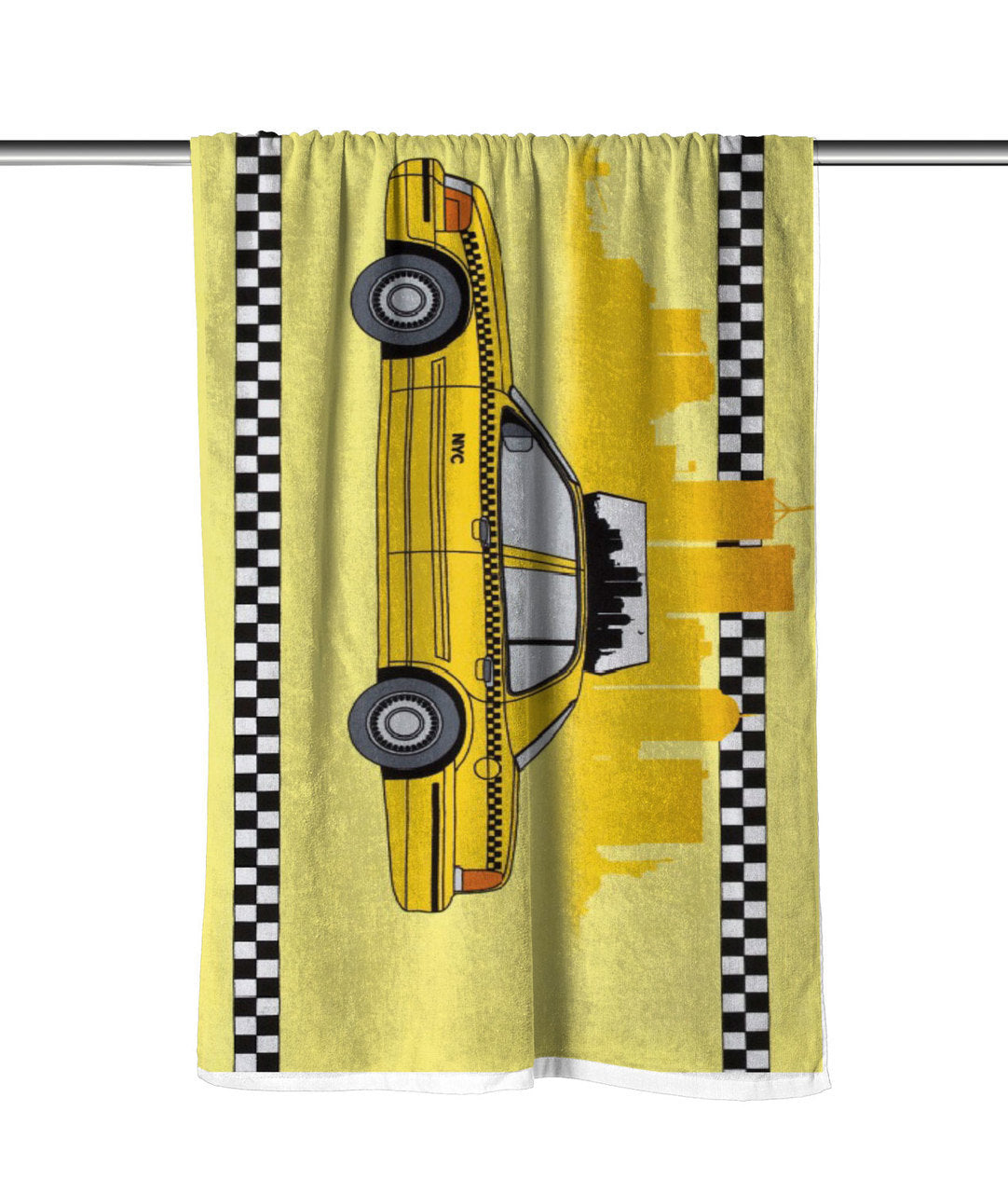 New York City Taxi Velour Beach Towel