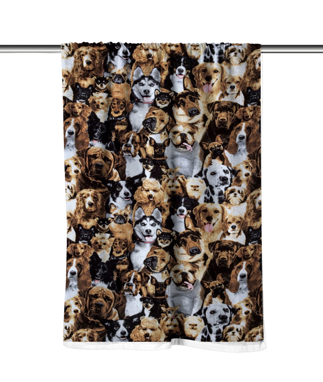 Dogs Multi Breed Velour Beach Towel