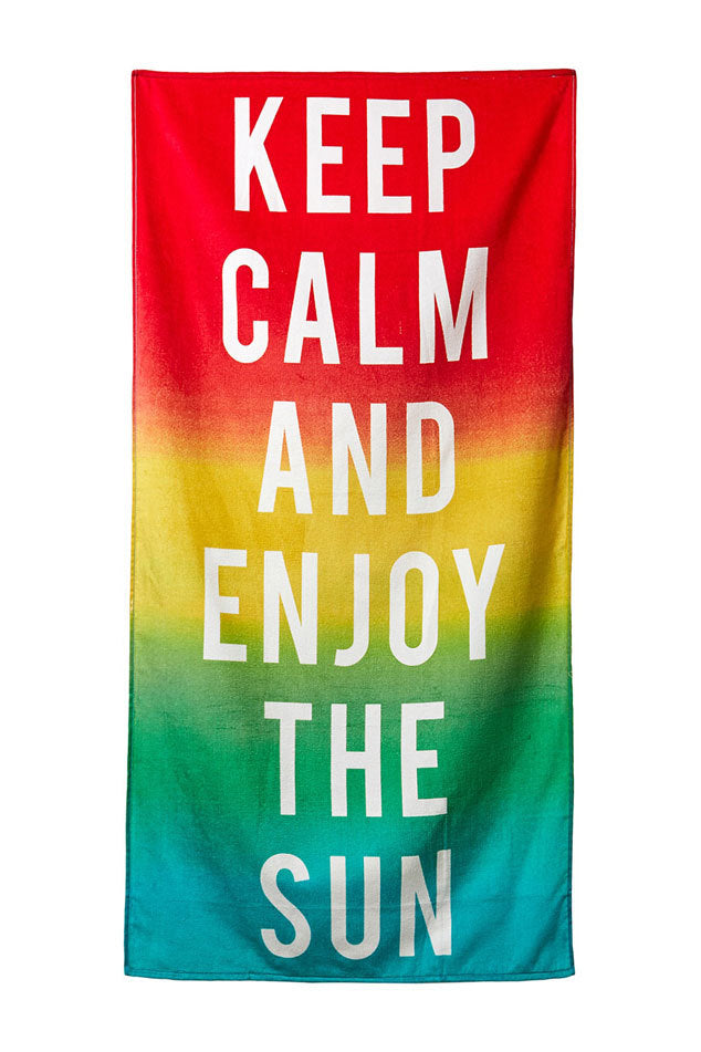 Keep Calm Velour Beach Towel