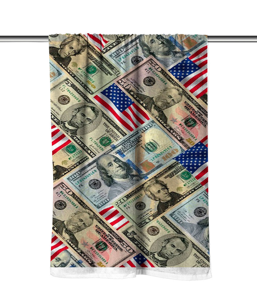 Multi Dollar Velour Beach Towel