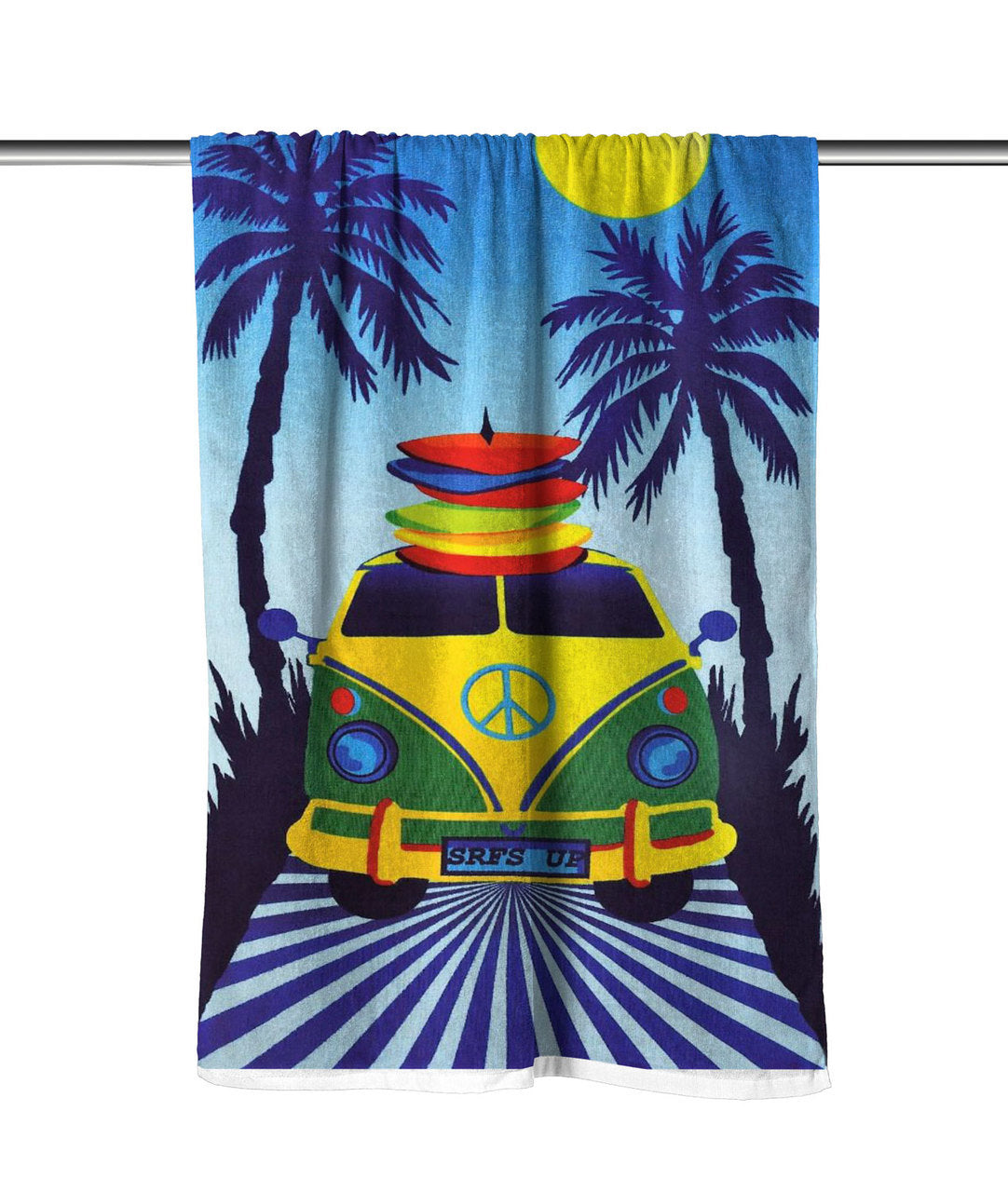 Road Trip Velour Beach Towel