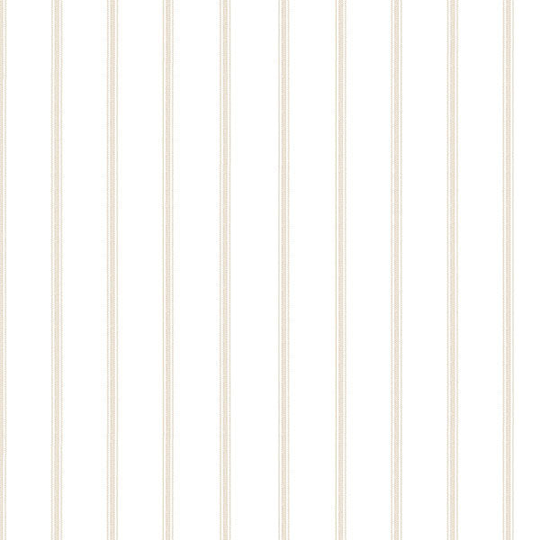 Beige White Ticking Stripe AB27617 Wallpaper