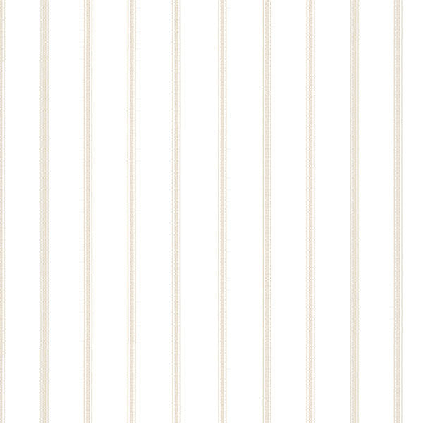 Beige White Ticking Stripe AB27617 Wallpaper