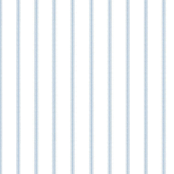Blue White Ticking Stripe AB27620 Wallpaper