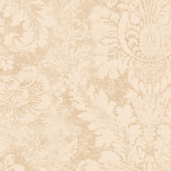 Brown Abby Damask AB42426 Wallpaper