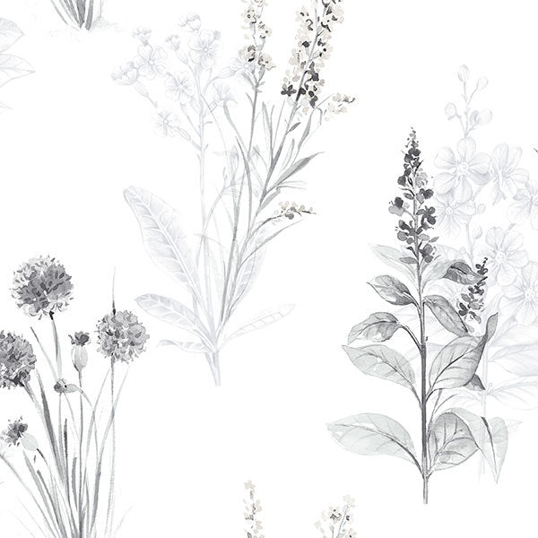 Grey Floral Toile AB42443 Wallpaper