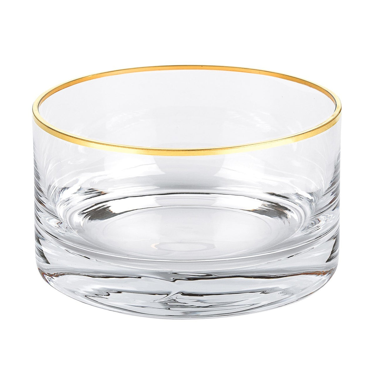 Manhattan Gold Accent Crystal Bowl