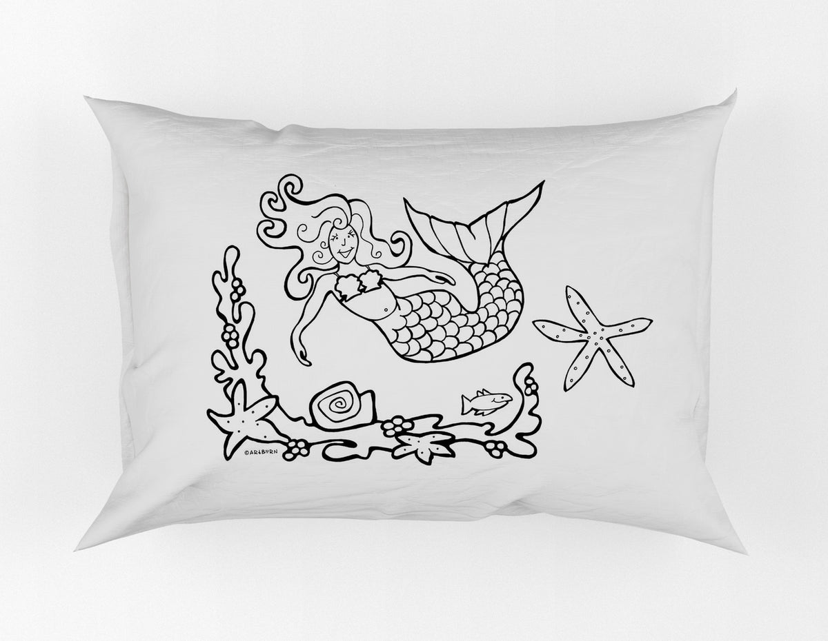 Mermaid Painting Kit Pillowcase