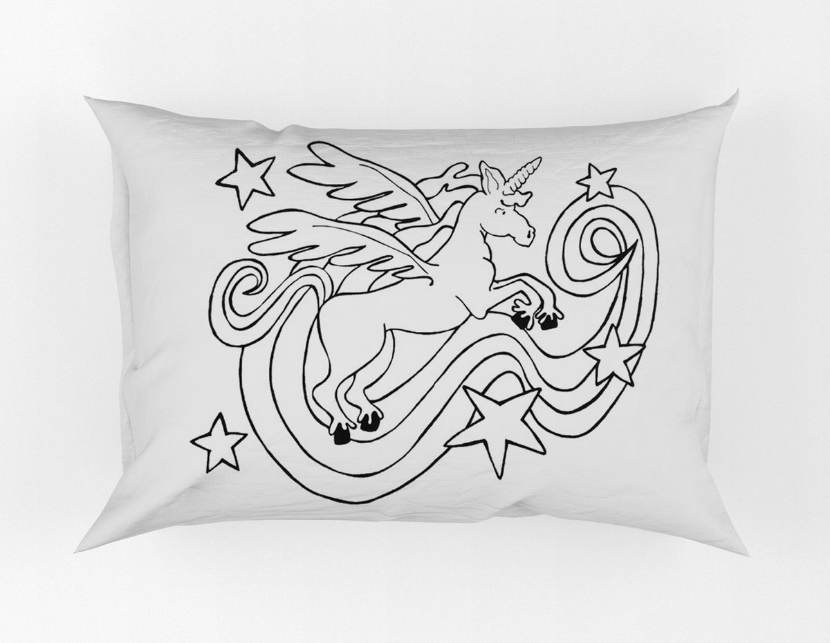 Rainbow Unicorn Painting Kit Pillowcase