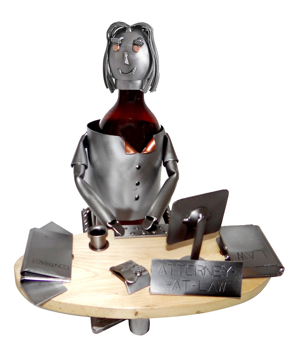 Attorney Female Desk Wine Bottle Holder