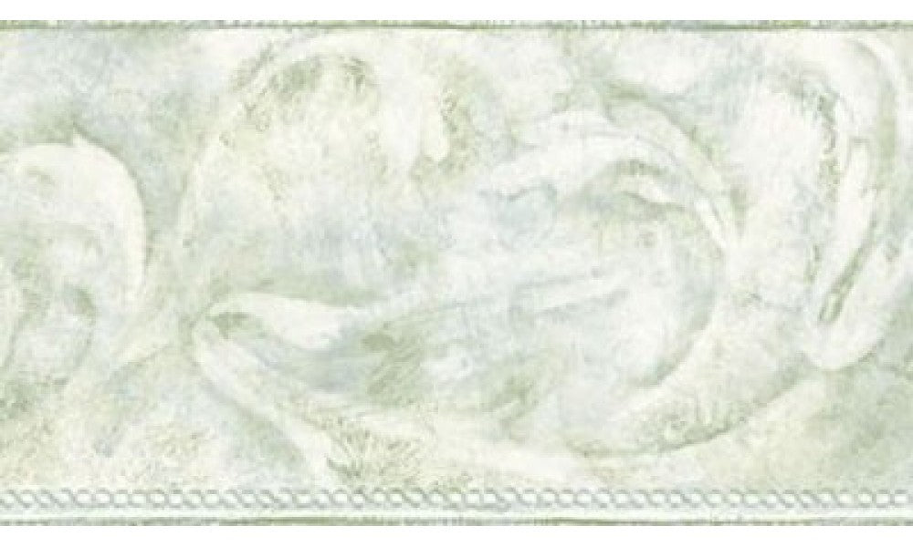 Light Green Acanthus Scroll AZ5154 Wallpaper Border