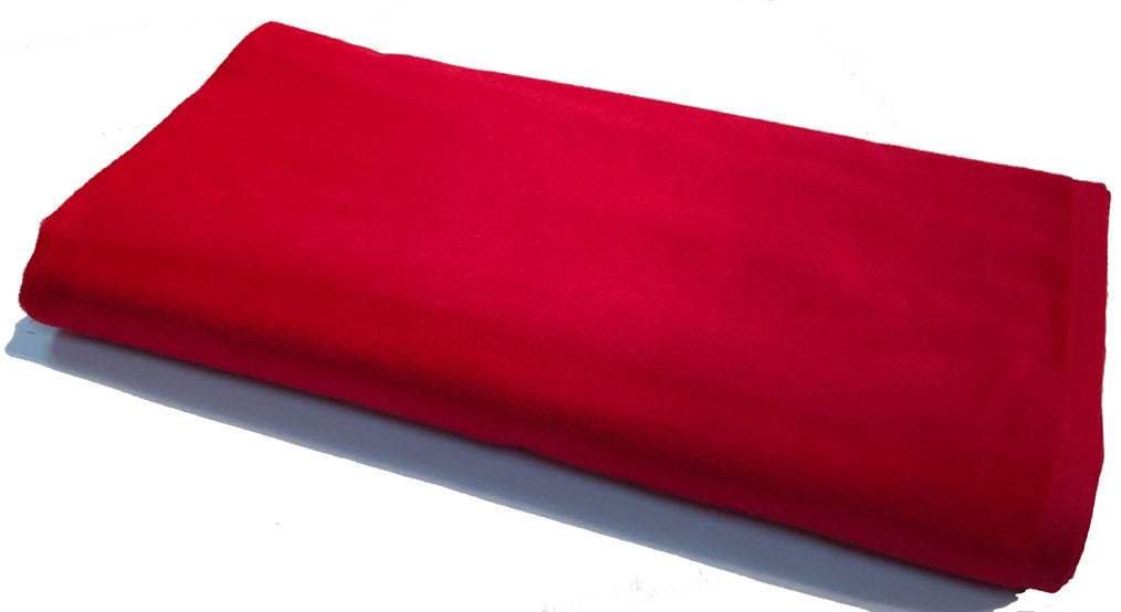 Warm Red Solid Velour Extra Long Beach Towel