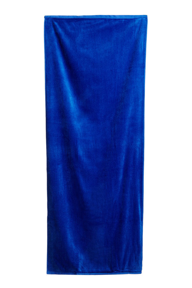 Cobalt Terry Solid Velour Beach Towel