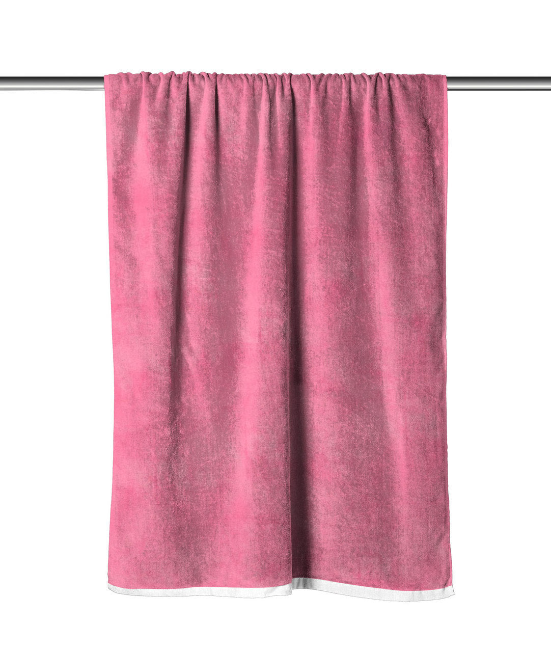 Pink Solid Velour Extra Long Beach Towel