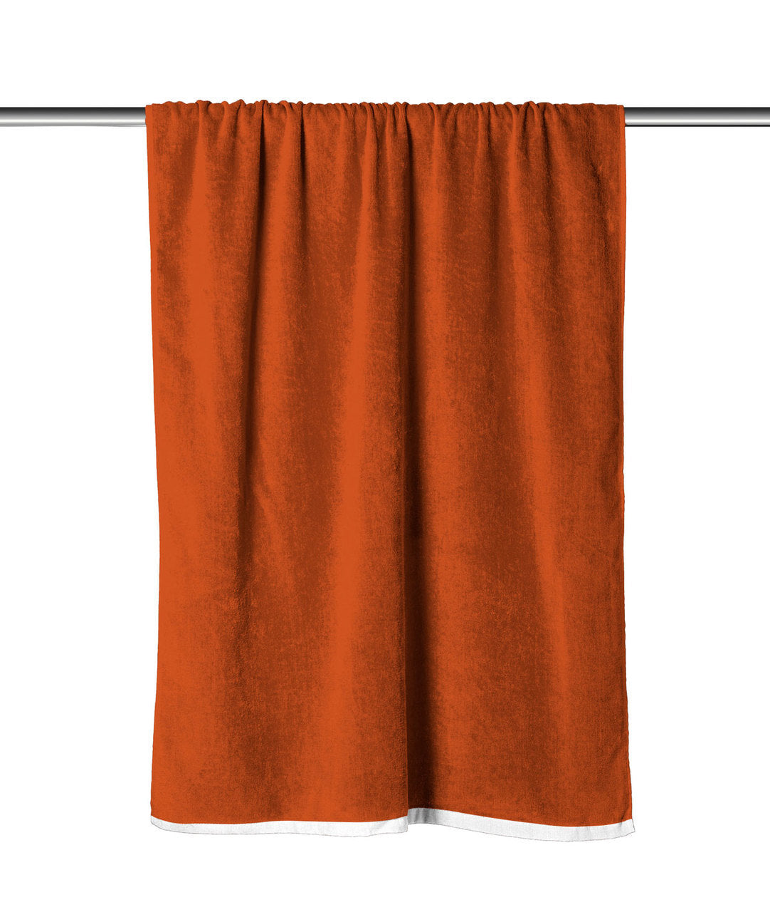 Orange Solid Velour Extra Long Beach Towel
